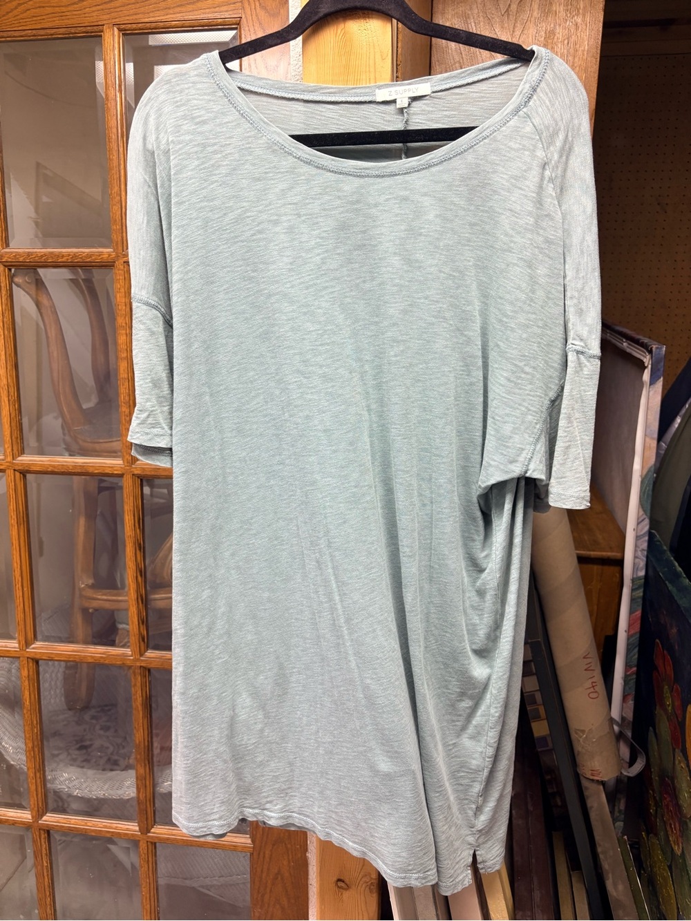 Z Supply Light Sage Scoop Neck Tee